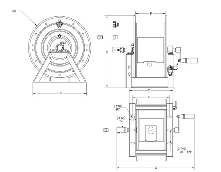 GENERAL PUMP DHRA50150 Pressure Washer Steel Hose Reel - Parts 2