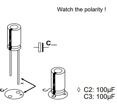 velleman WST111 Adjustable Interval Timer Kit User Manual - Electrolytic capacitor