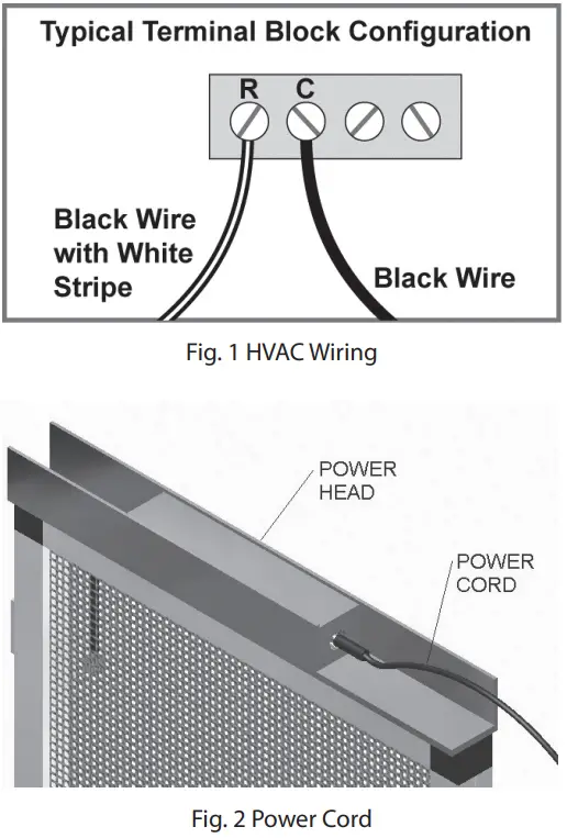 FRESH AIRE UV PURITY Low Profile LED Filtration System - HVAC Wiring