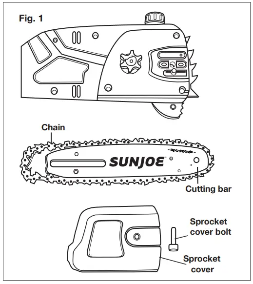 SUNJOE SWJ800E-RM Electric Pole Chain Saw - fig 14