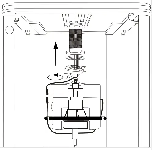 DAN DRYER 3192 Column Large Capacity Hand Sanitiser - tightening