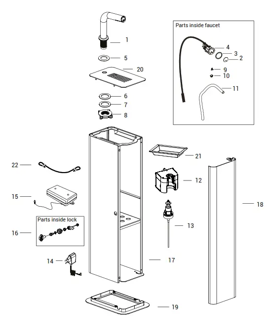 DAN DRYER 3192 Column Large Capacity Hand Sanitiser - tuhbe
