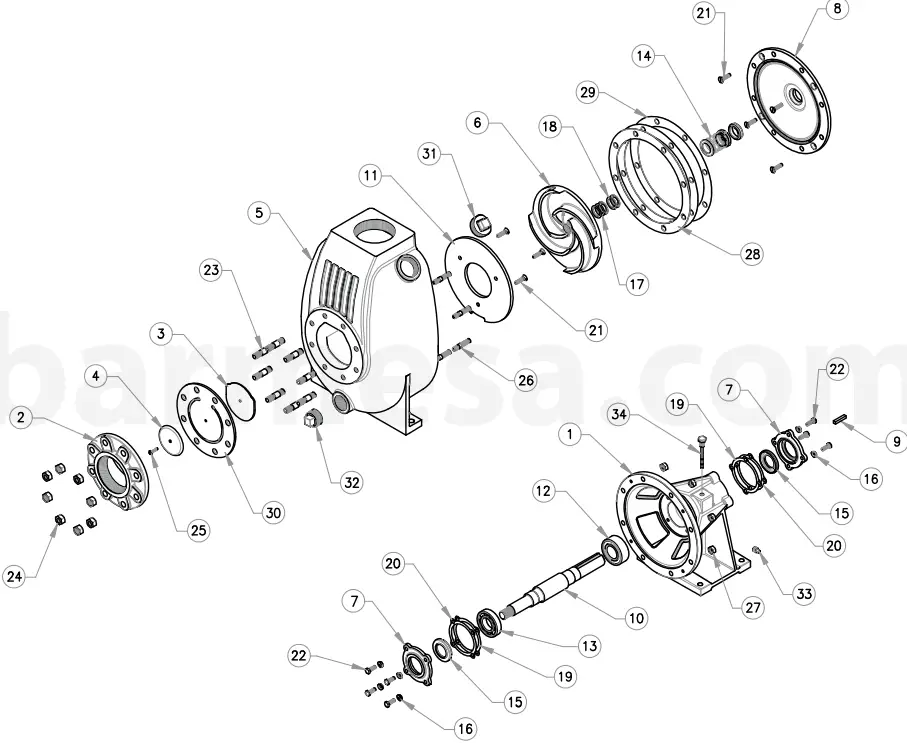 Barmesa Pumps BSP40MU Series Self-Priming Frame Mounted Pump-fig3