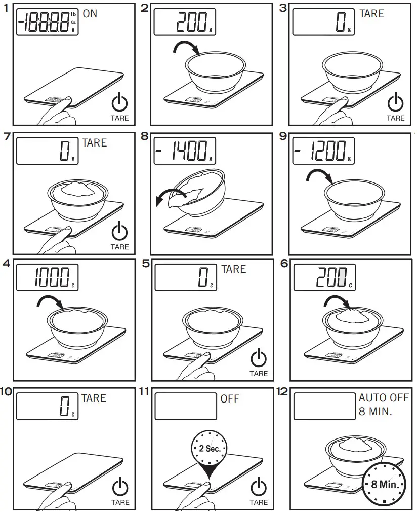 SOEHNLE Page Compact 300 Marble Digital Kitchen Scales - Figure 4