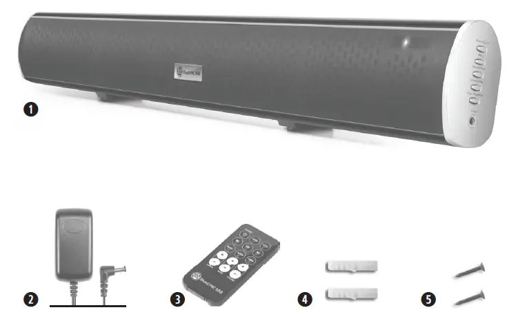 GOgroove GGBSSBR100BKUS TV Sound Bar Wireless Bluetooth Speaker 1