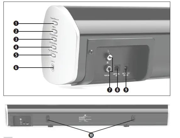 GOgroove GGBSSBR100BKUS TV Sound Bar Wireless Bluetooth Speaker 2