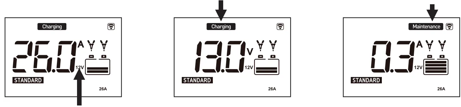 TYPE S AC532577 26A WiFi Battery Charger and Maintainer - battery timer 3