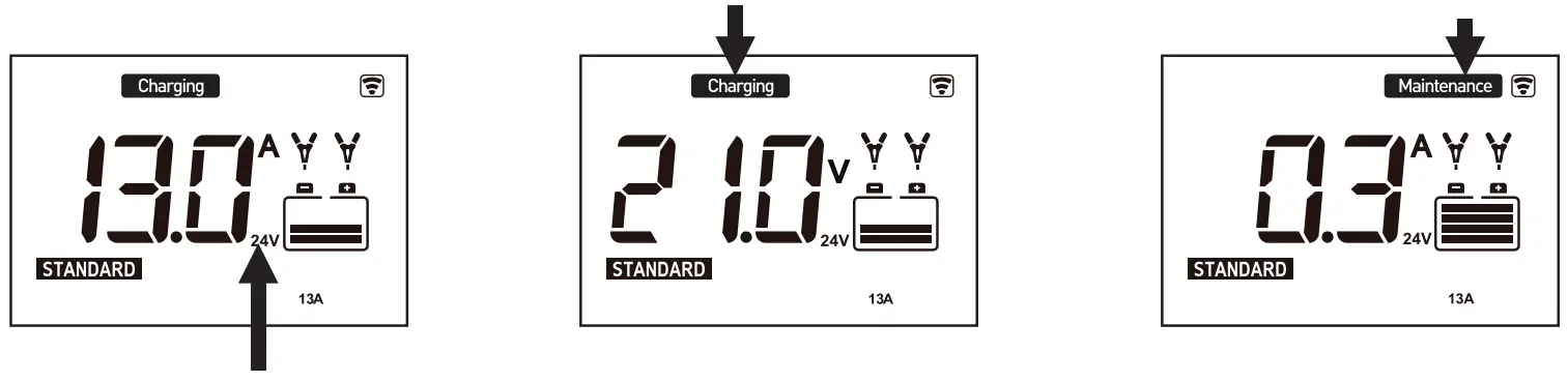 TYPE S AC532577 26A WiFi Battery Charger and Maintainer - battery timer 4