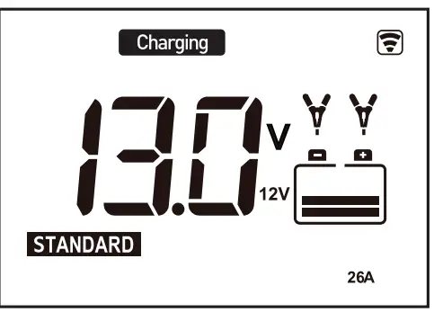TYPE S AC532577 26A WiFi Battery Charger and Maintainer - battery timer 9