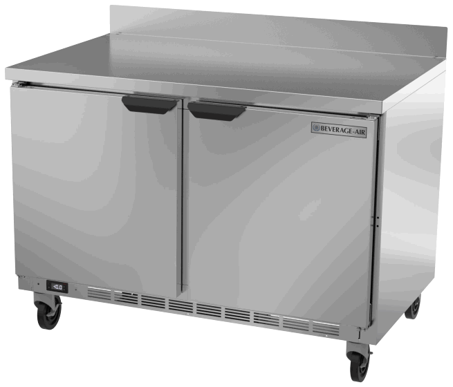 BEVERAGE AIR WTFR48AHC 48 Inches Worktop Two Door Freezer Refrigerator -