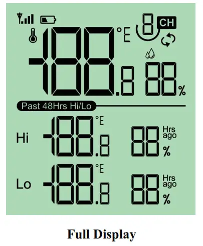 ecowitt WH0298-C Console - Full Display