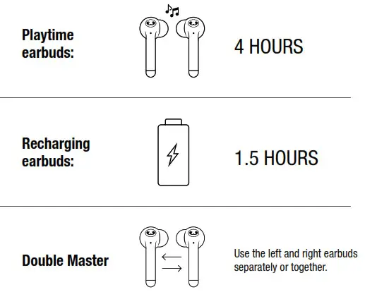 FRESH N REBEL B07XYC9SDG Twins Tip True Wireless Headphone - FEATURES