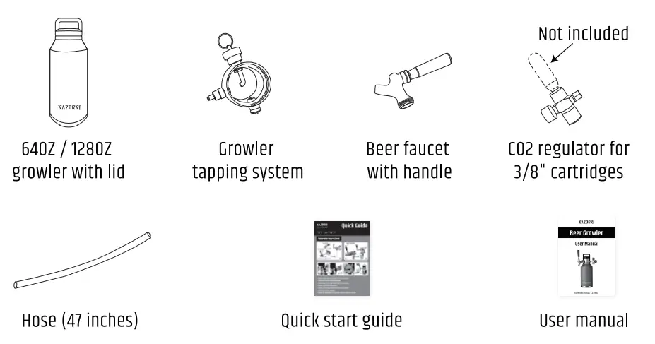 RAZORRI Comodo CG640Z Stainless Steel Beer Growler - Product