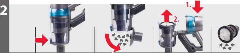 Trisa T9670 Upright Vacuum Cleaner - Cleaning 2