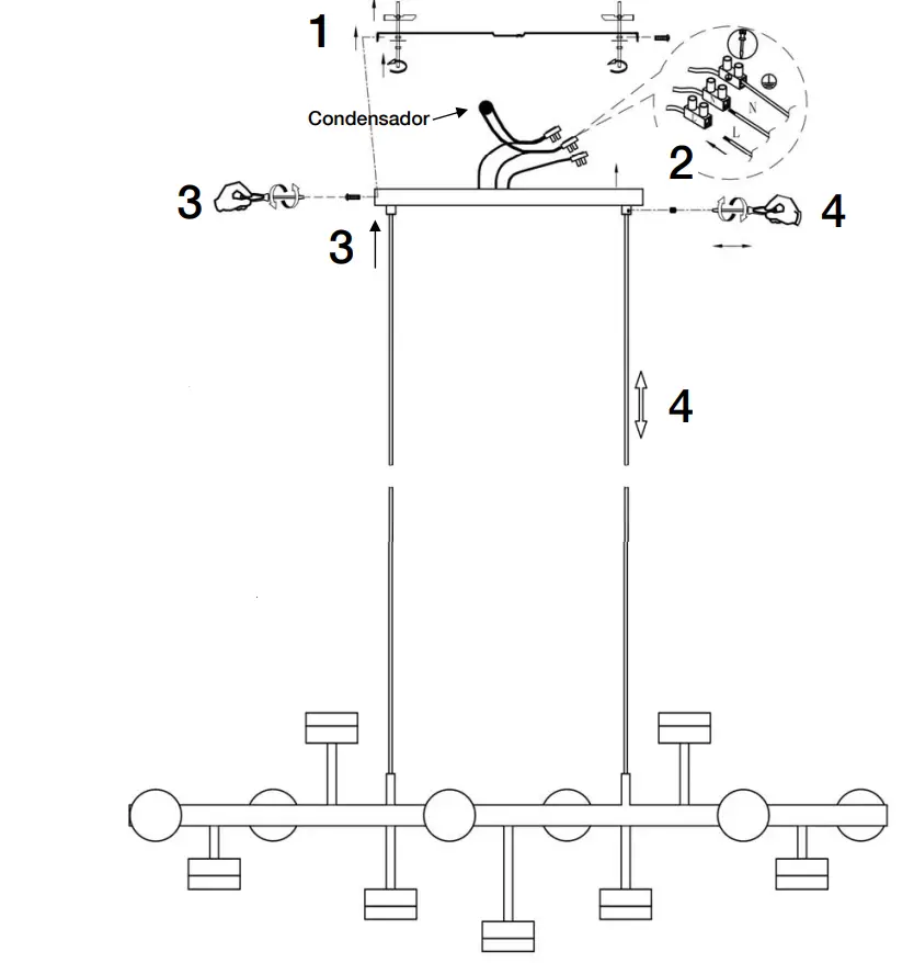 Schuller-364355D-LED-13-Light-Pendant-Light-FIG-1