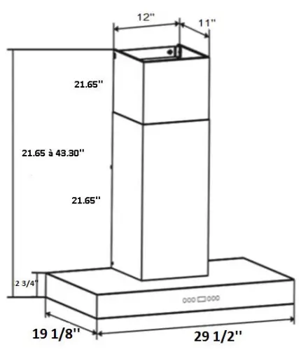 AVG-AVC-306CS3-Wall-MouAVG-AVC-306CS3-Wall-Mounted-Range-Hood-FIG-5nted-Range-Hood-FIG-5