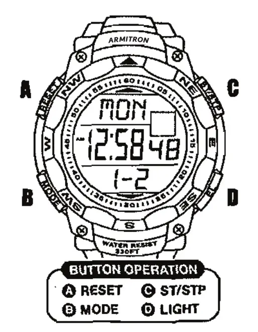Armitron Md11239 Series Watch User Manual