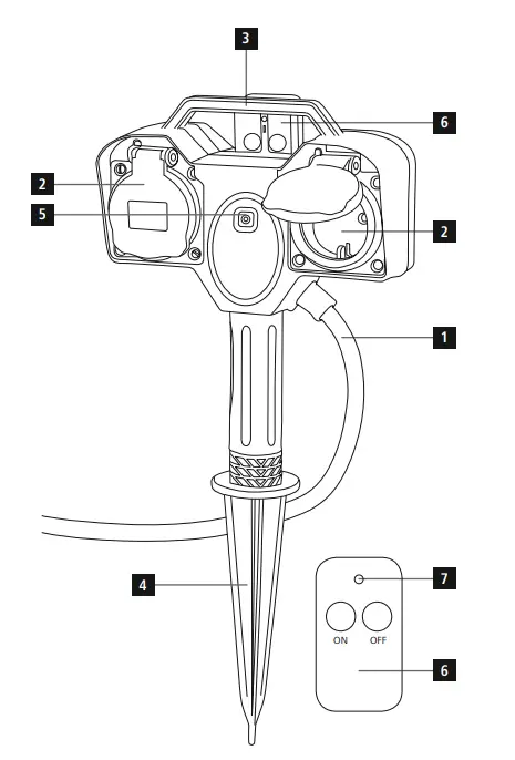hama 00137274 Wireless Garden Socket -FIG