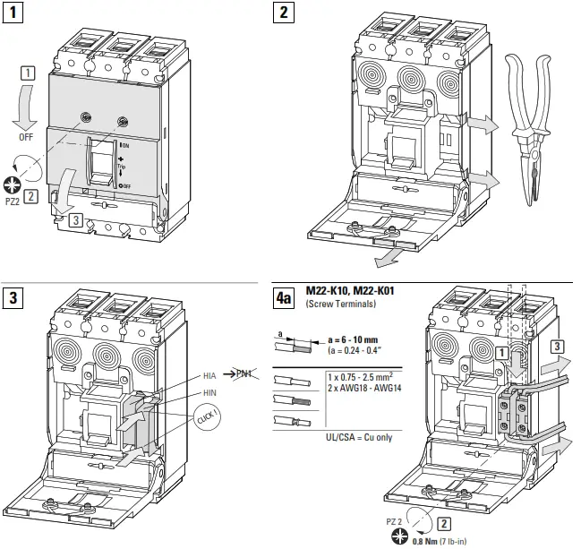 EATON NZMB Thermal Magnetic Circuit Breaker - 6