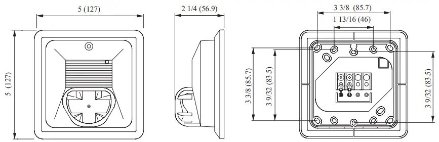 Dimensions: inches (mm)