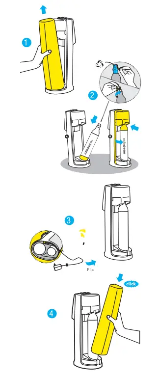 SodaStream Spirit One Touch Sparkling Water Maker-set up
