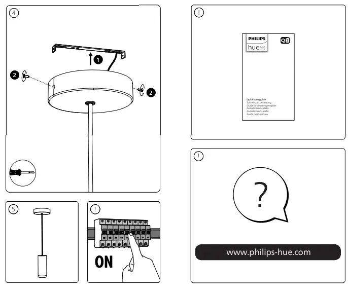 PHILIPS E27 Pendant Cord - Incl 2