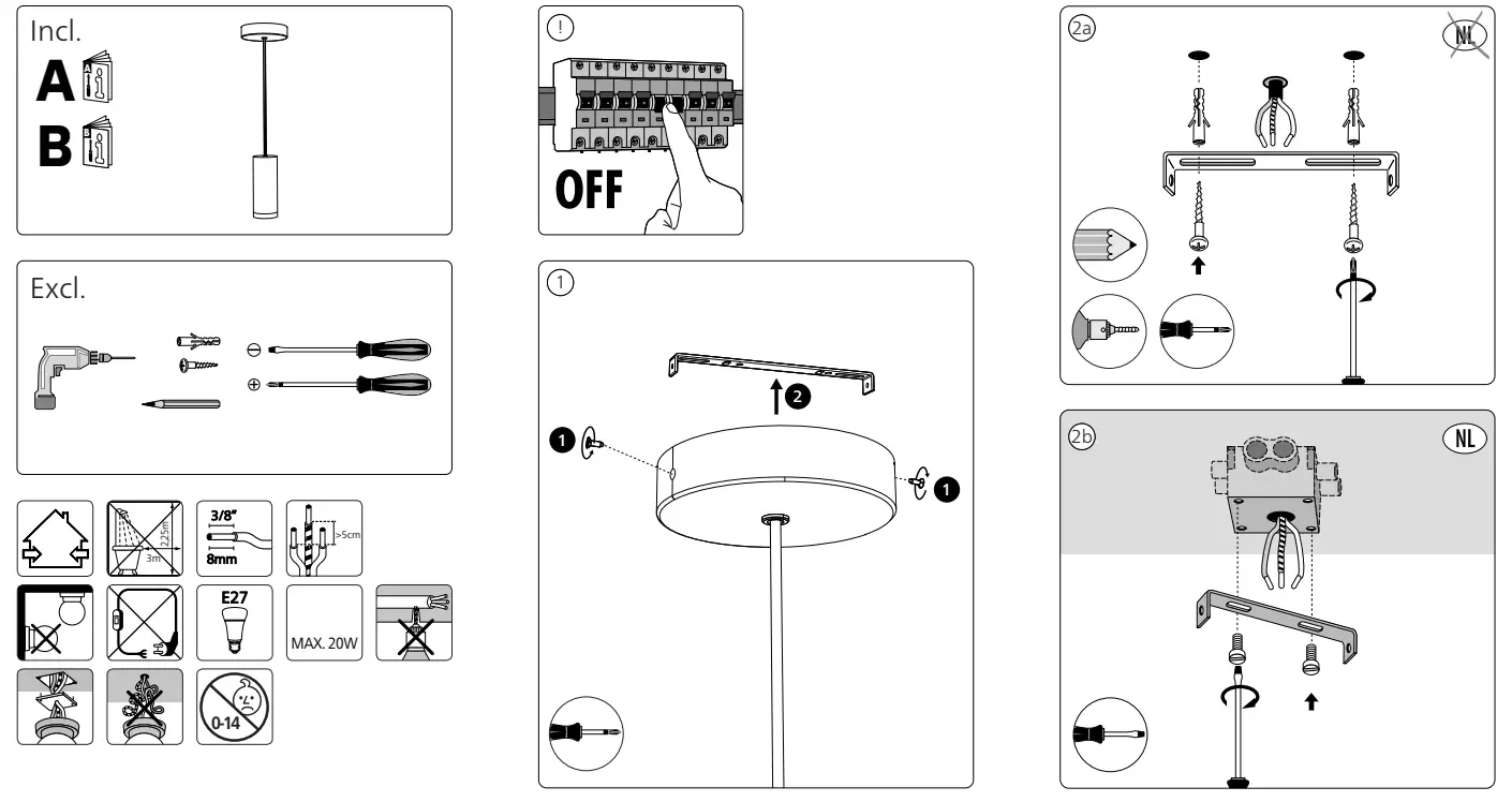 PHILIPS E27 Pendant Cord - Incl