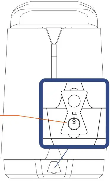 SOUNDCAST WIRELESS AUDIO VG X SERIES VG7 - Power jack is under the rubber gasket at base of VG7