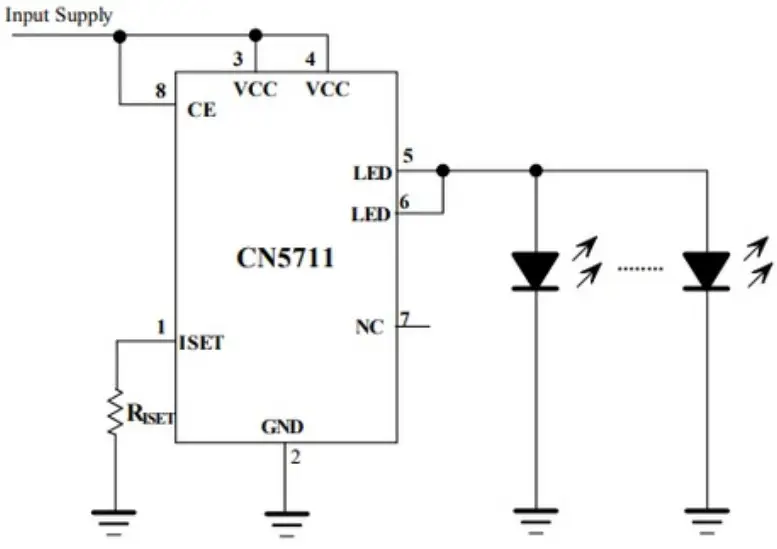 instructables CN5711 Driving LED with Arduino or Potentiometer - LEDs in Parallel