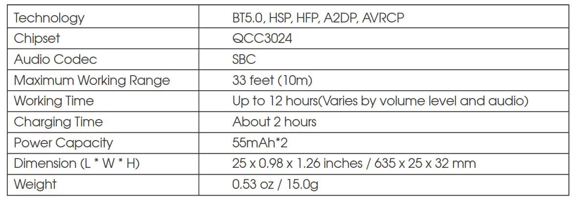 Soundpeats Q35+ Magnetic Wireless Earbuds Bluetooth Headphones - Specifications
