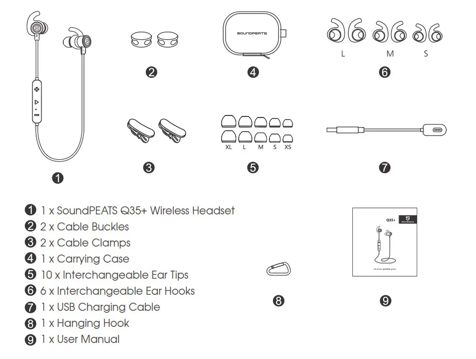 Soundpeats Q35+ Magnetic Wireless Earbuds Bluetooth Headphones