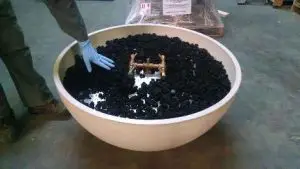 FIG 4 PLACEMENT of LAVA ROCKS