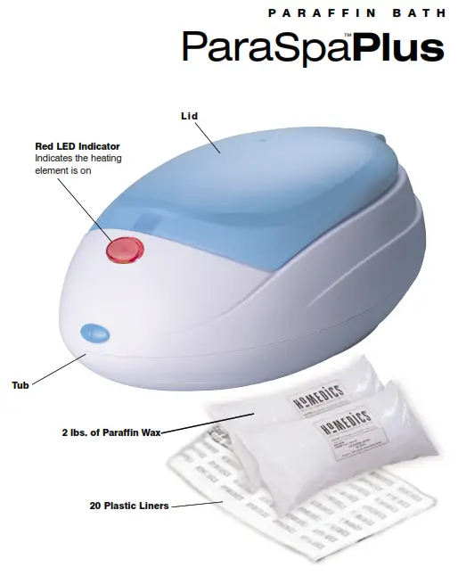 Paraffin Bath Para Spa Plus - Red LED Indicator