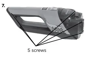 Bissell 1318 Series Bolt ION Reach Professional - Remove (5) Phillips head screws