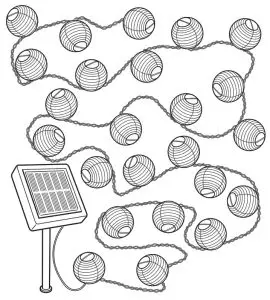 IKEA SOLARVET LED lighting chain with 24 lights --- SOLARVET