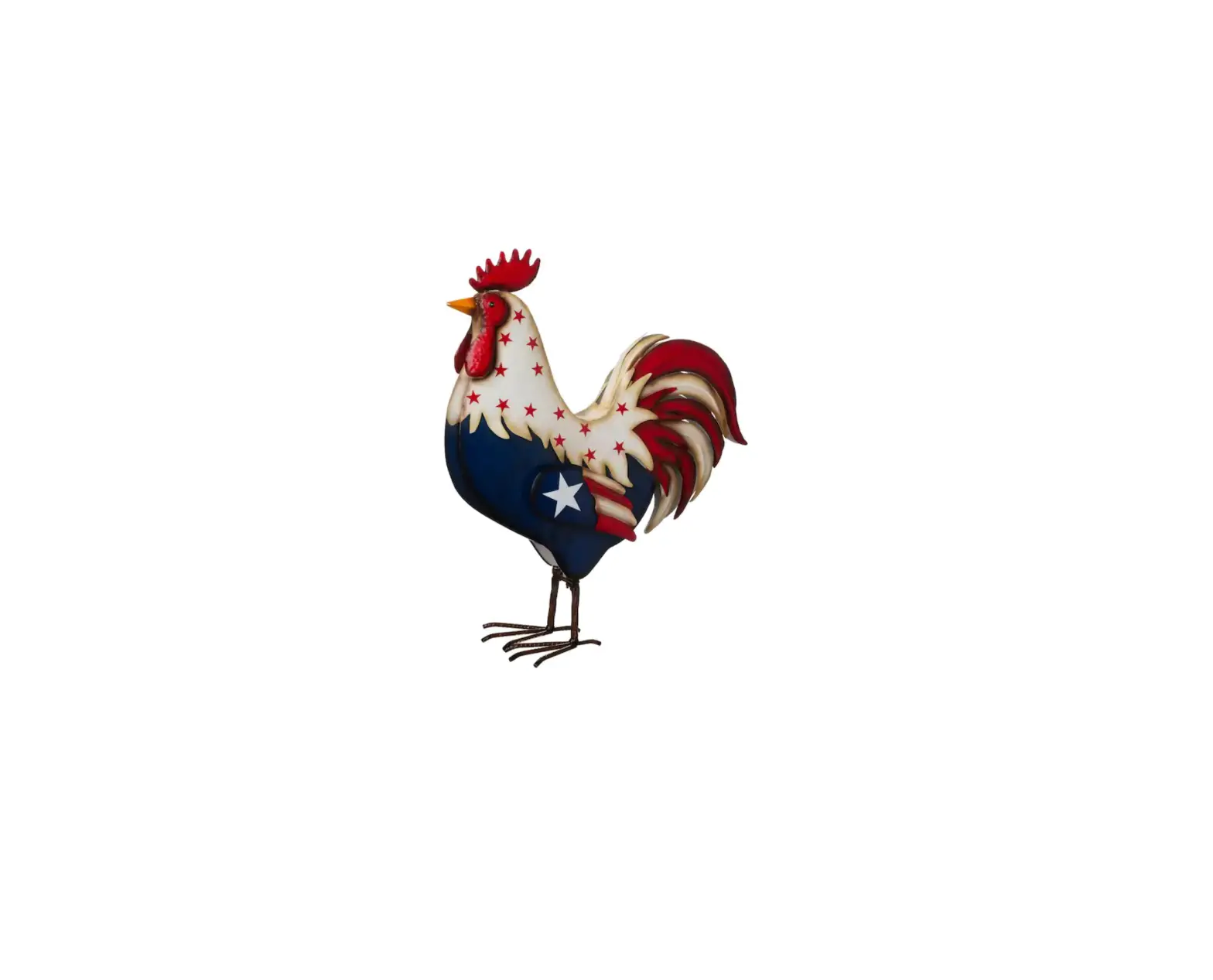 Glitzhome 5001672577 21 In H Patriotic Metal Rooster Porch Decor Installation Guide