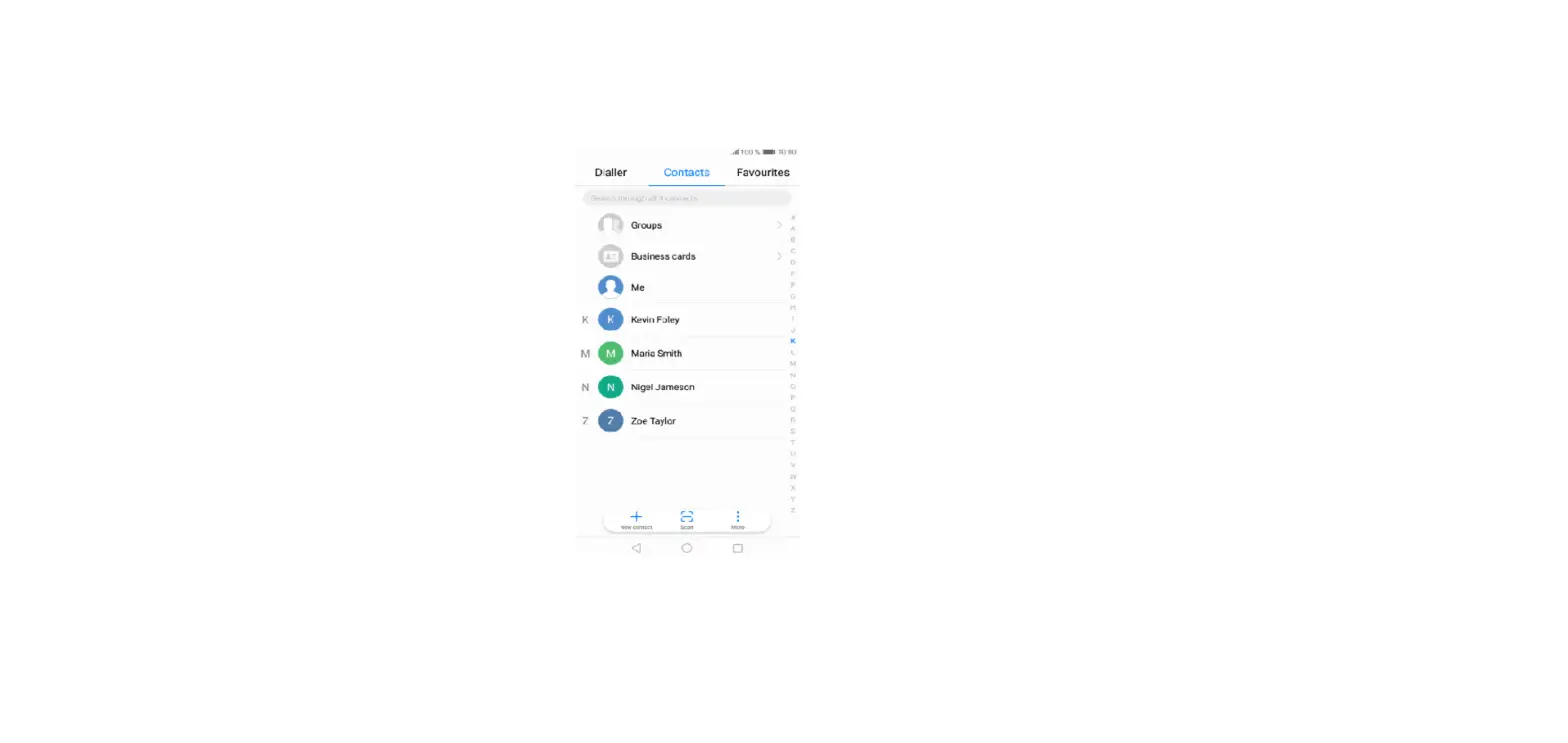 Searching For Contacts - Huawei Mate 10 Searching For Contacts - Huawei Mate 10