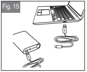 Connect the charger cable