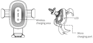 Baseus WXYL-01 Wireless Charger Gravity Car Mount - Product parameters
