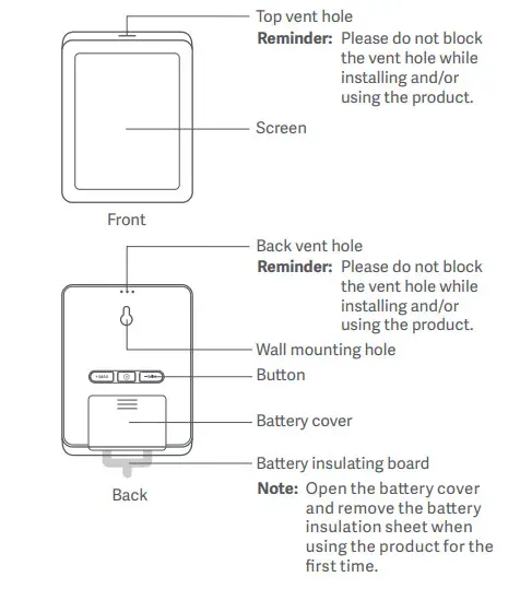 mea wow MHOC702 Bluetooth Hygrothermograph