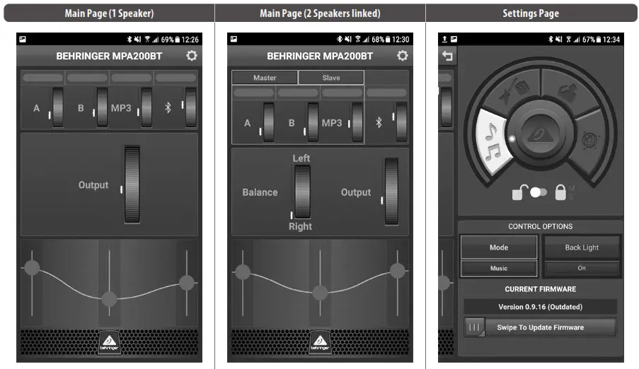 behringer EUROPORT MPA200BT All-in-One Portable 200- balance control