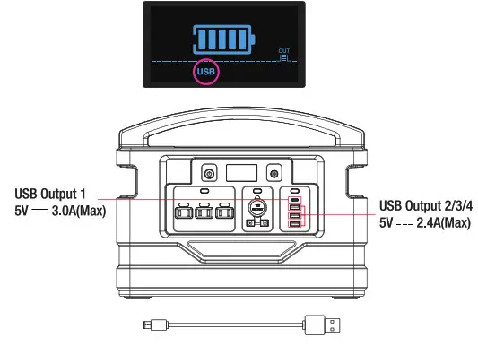 Pulsar PPS1000 Portable Power Station- Usb