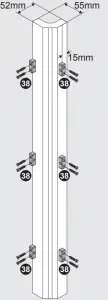 Corner Post Fitting 38