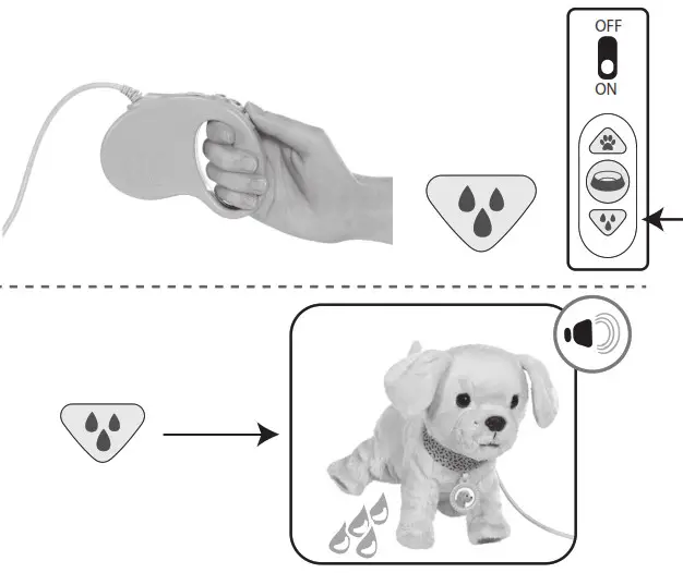 BABYborn 829417 My lucky Dog Toy- Weeing