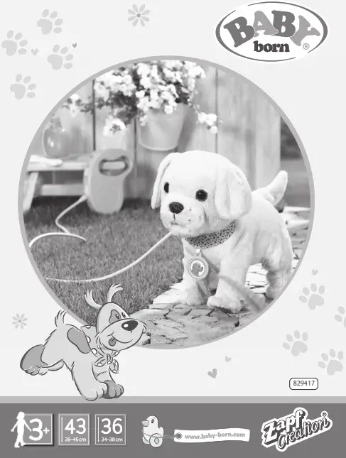 BABYborn 829417 My lucky Dog Toy