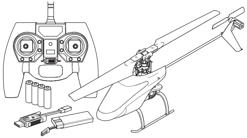 HORIZON RC Helicopter 120 S2 BNFTransmitter not Included - Box Contents