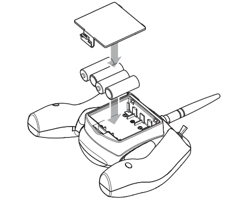 HORIZON RC Helicopter 120 S2 BNFTransmitter not Included - Installing the Transmitter Batteries