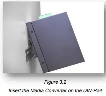 antaira IMC C1000 SFP Series Compact Industrial Gigabit Ethernet Media Converter - DIN Rail Mounting 2