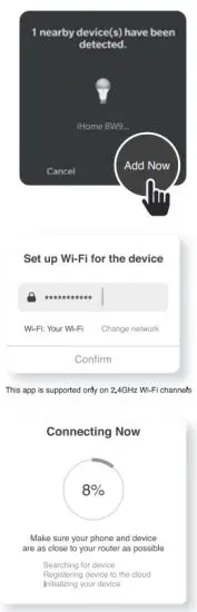 iHOME IH-BW246 Smart WiFi LED Bulb - Bluetooth connection