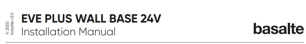 basale Eve Plus Wall Base 24v Instruction Manual
